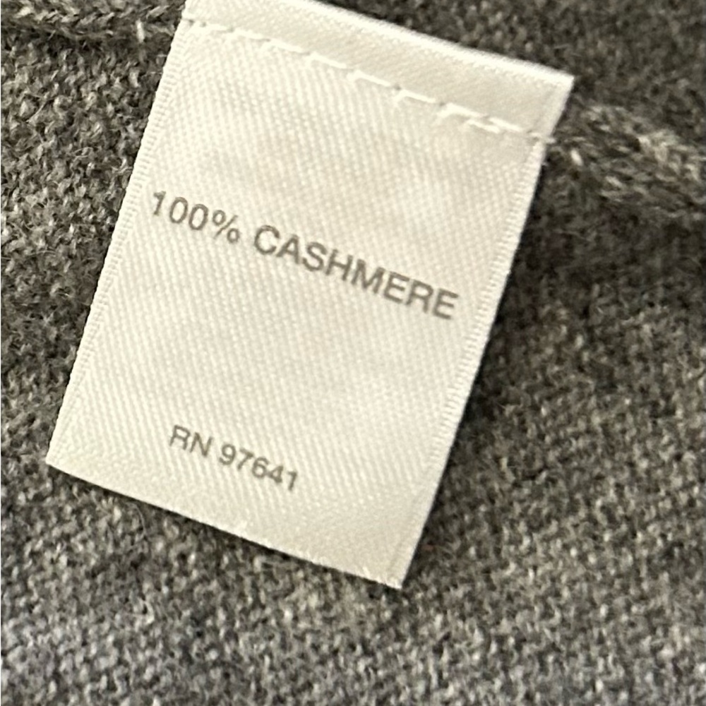 J. Jill Cashmere Sweater Size Medium Gray Open Front Cardigan - Picture 9 of 10